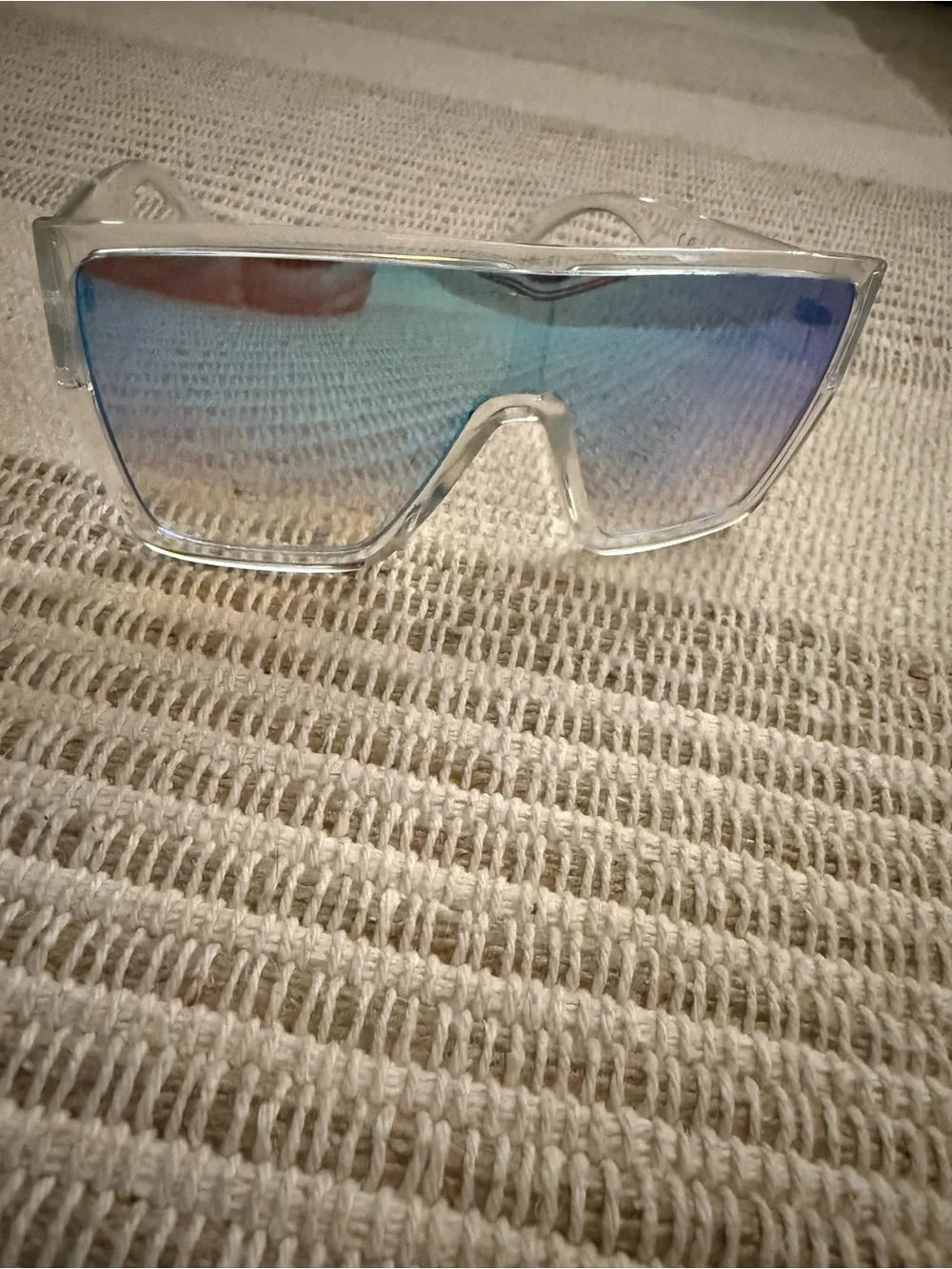 Steve Madden SR0821 Blue Mirrored Shield Sunglasses
